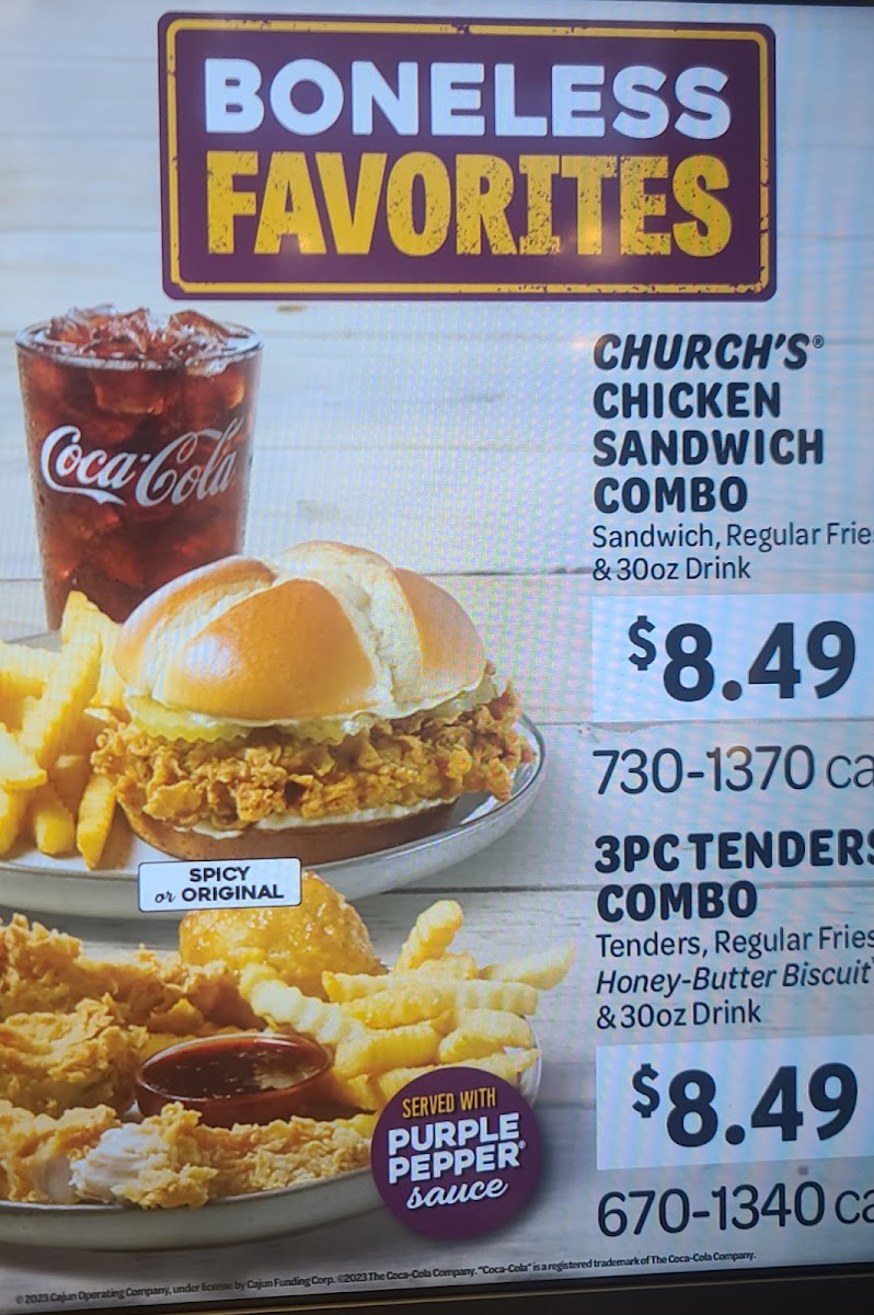 Church's Texas Chicken Menu-1